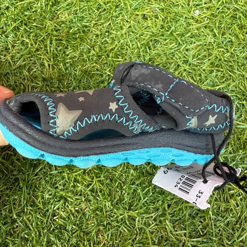 Vtg Y2K Cookie Monster‎ Sesame Street Sandals Infant Size 1 Kidcore Deadstock